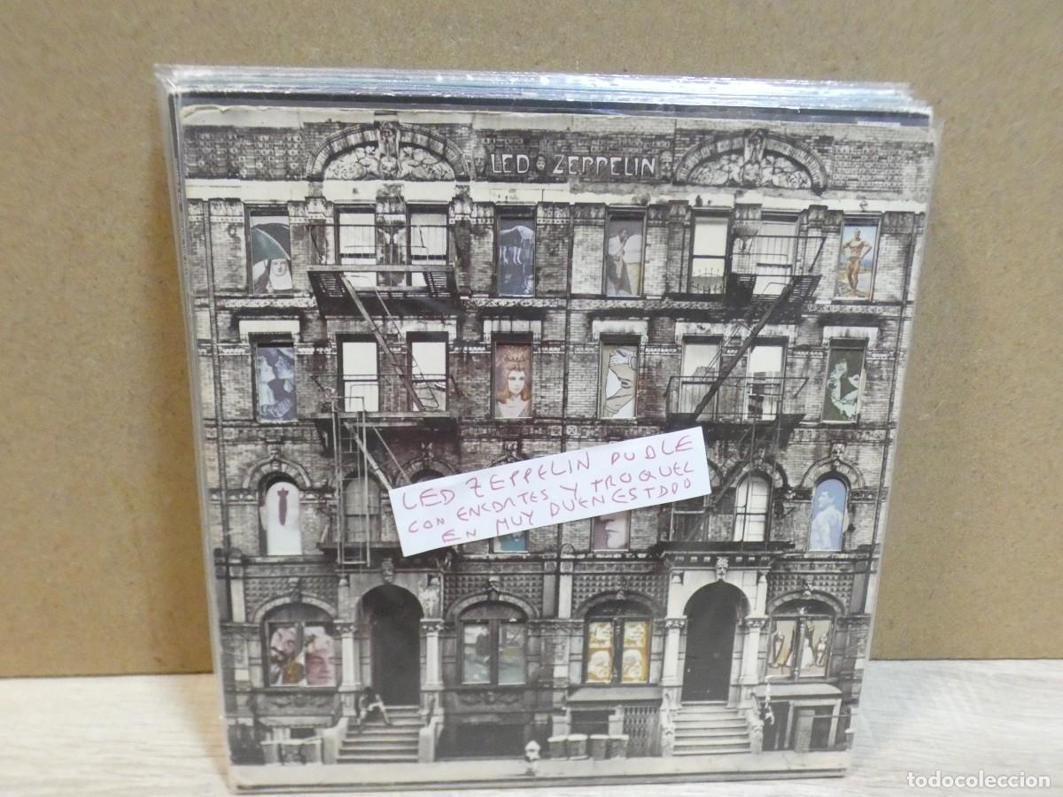 Vinyl records: ARKANSAS1980 LOTT791 VINILO LEVE USO AUN CORRECTO LED ZEPPELIN DOBLE CON ENCARTES Y TROQUEL MUY BIEN