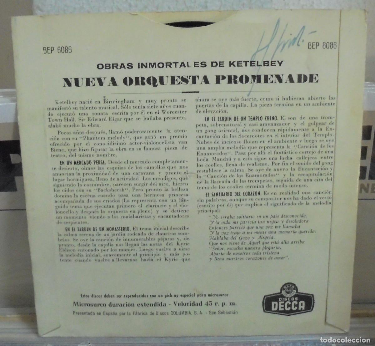 Discos de vinilo: Nueva Orquesta Promenade. Decca -- EP - Foto 2