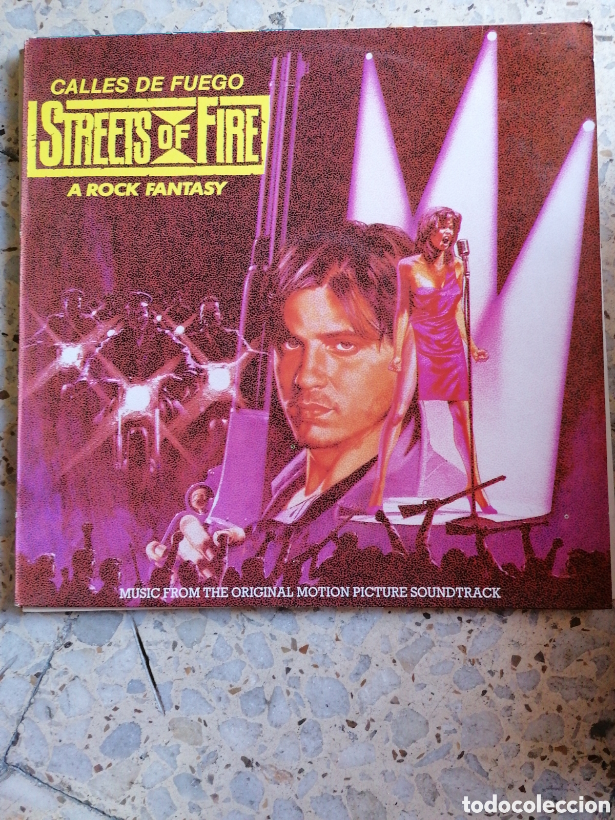 Vinyl-Schallplatten: LP STREETS OF FIRE CALLES DE FUEGO BSO 1984 ESPA&Ntilde;A INSERT EX