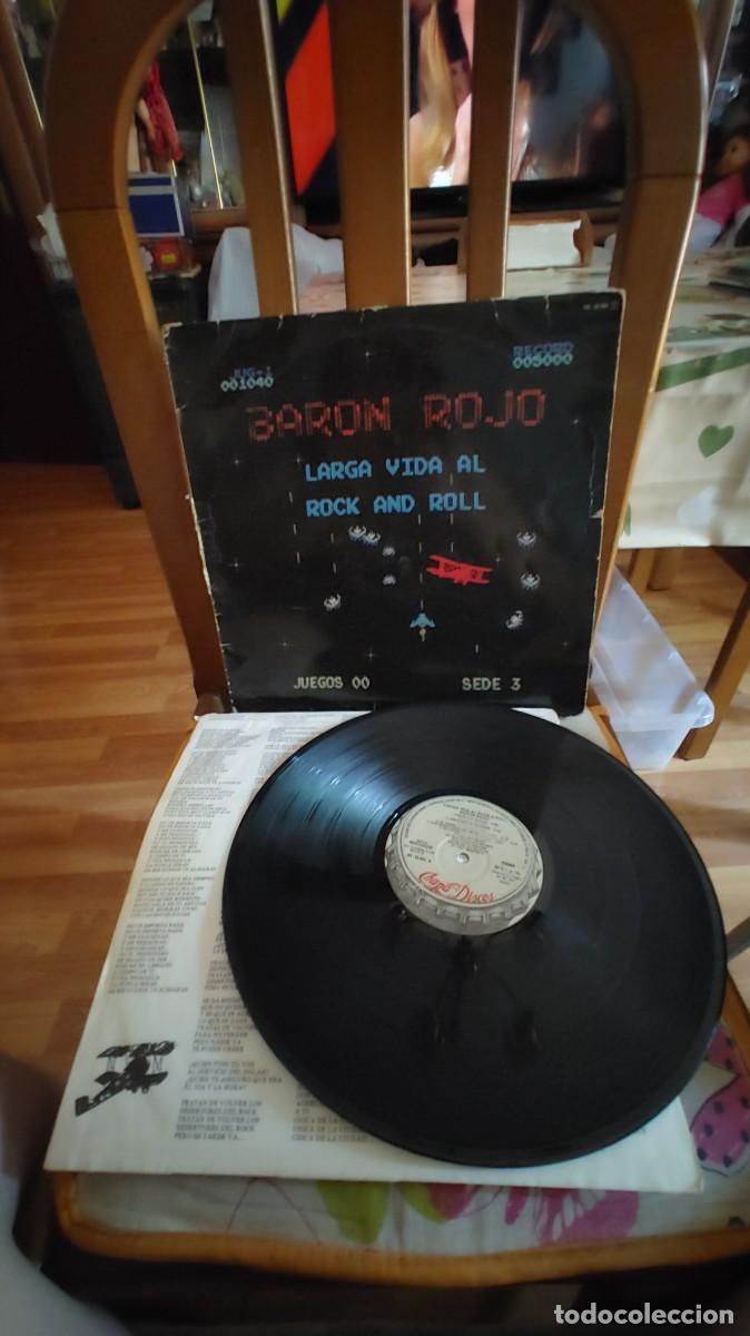 Disques de vinyle: BARON ROJO-LP LARGA VIDA AL ROCK AND ROLL-ENCARTE LETRAS