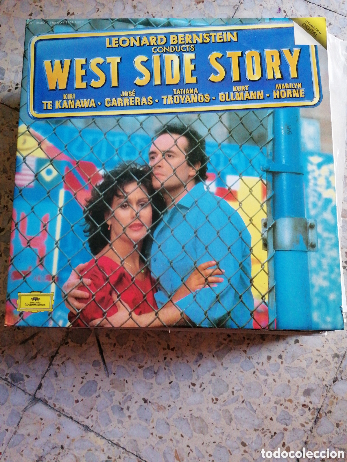 Vinyl records: 2 LP WEST SIDE STORY CARRERAS 1985 ESPA&Ntilde;A PORTADA DOBLE LIBRETO