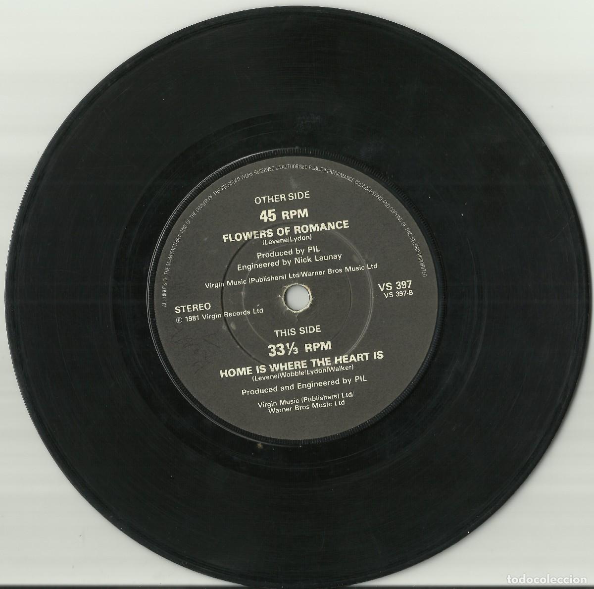 Discos de vinilo: PUBLIC IMAGE LTD. single 1981 - Foto 3