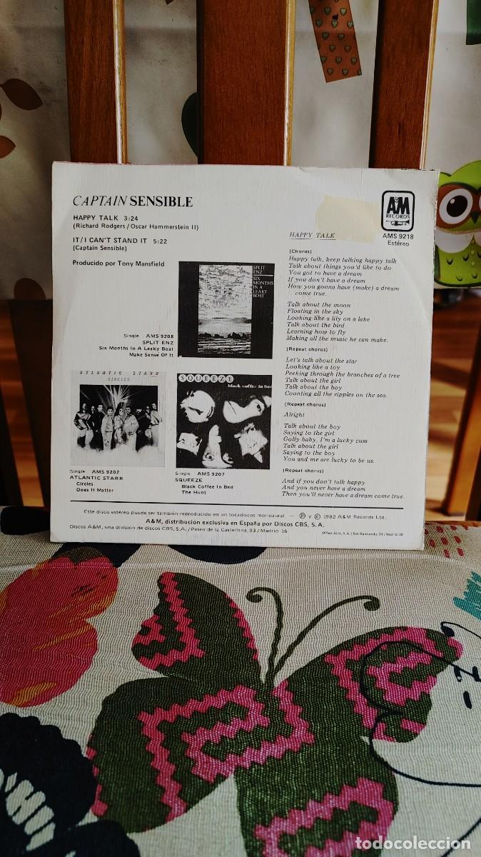 Discos de vinilo: CAPTAIN SENSIBLE-SINGLE HAPPY TALK - Foto 2
