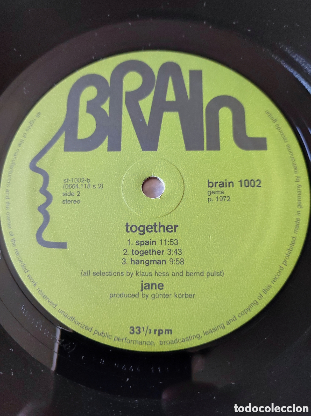 Discos de vinilo: JANE - TOGETHER (1972) - Foto 6