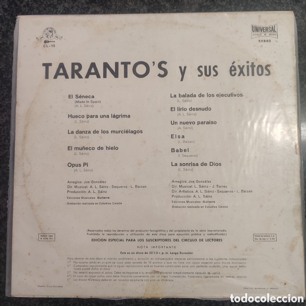 Discos de vinilo: Lp Tarantos, Tarantos y sus &eacute;xitos - Foto 2