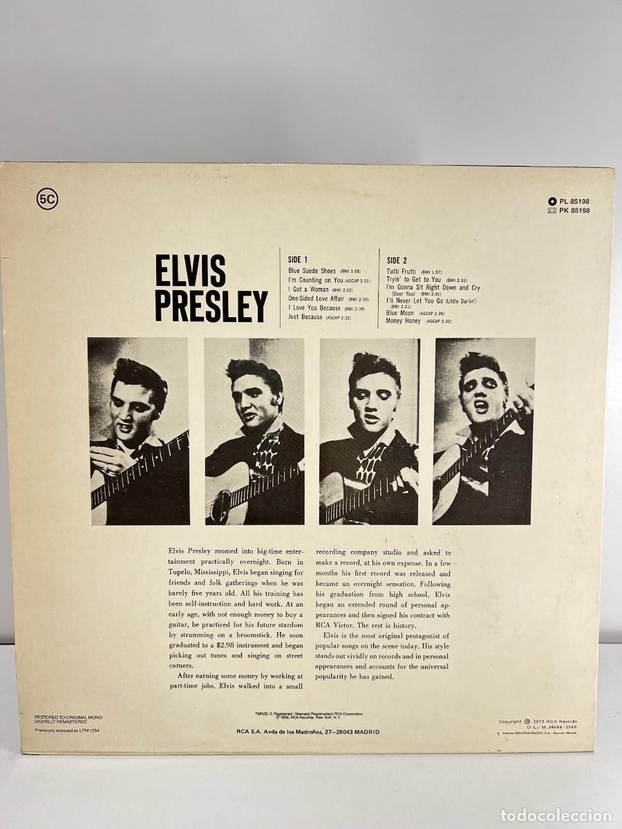 Discos de vinilo: ELVIS PRESLEY (LP) IDEM - A&Ntilde;O 1986 - Foto 2