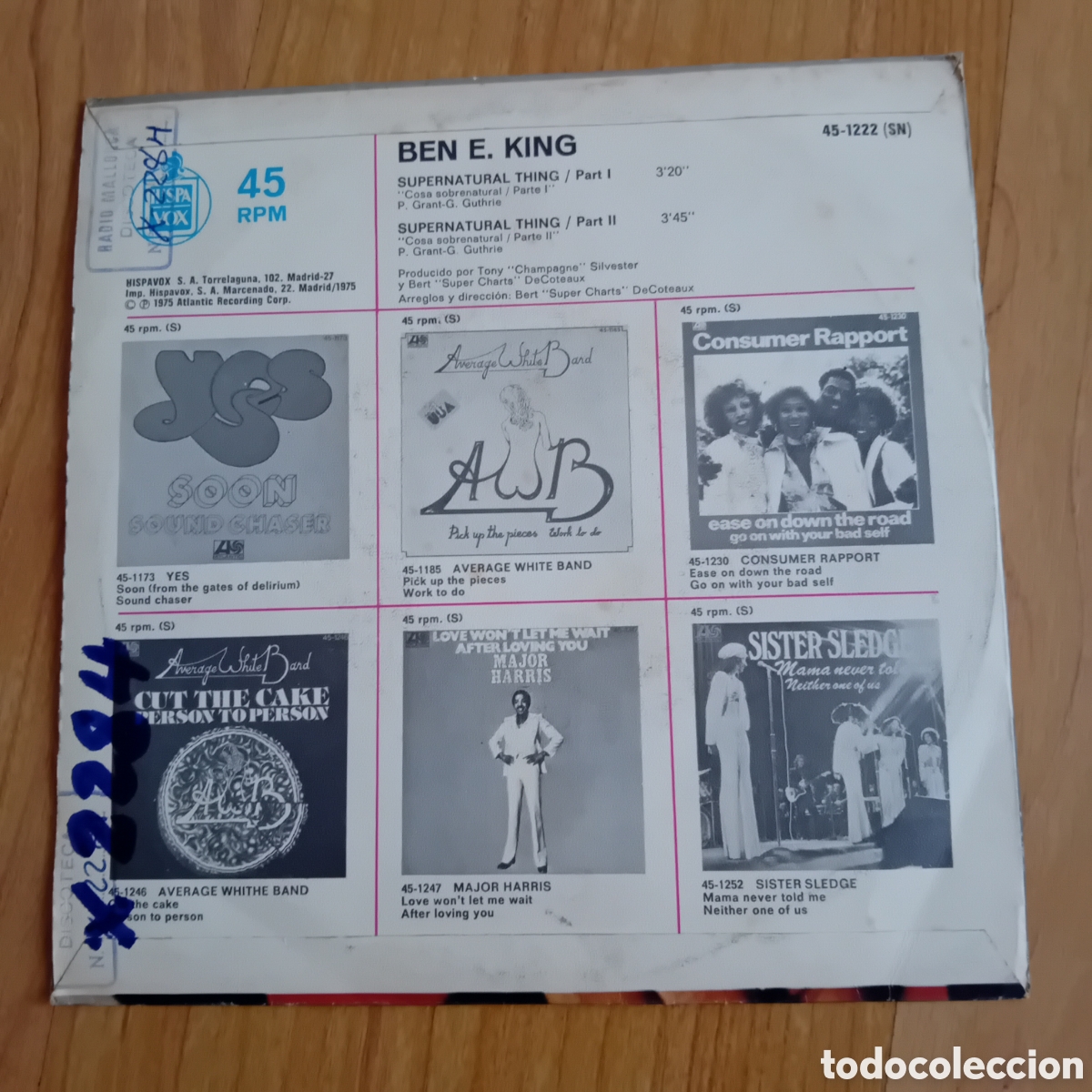 Discos de vinilo: BEN E. KING. SUPERNATURAL THING - Foto 2