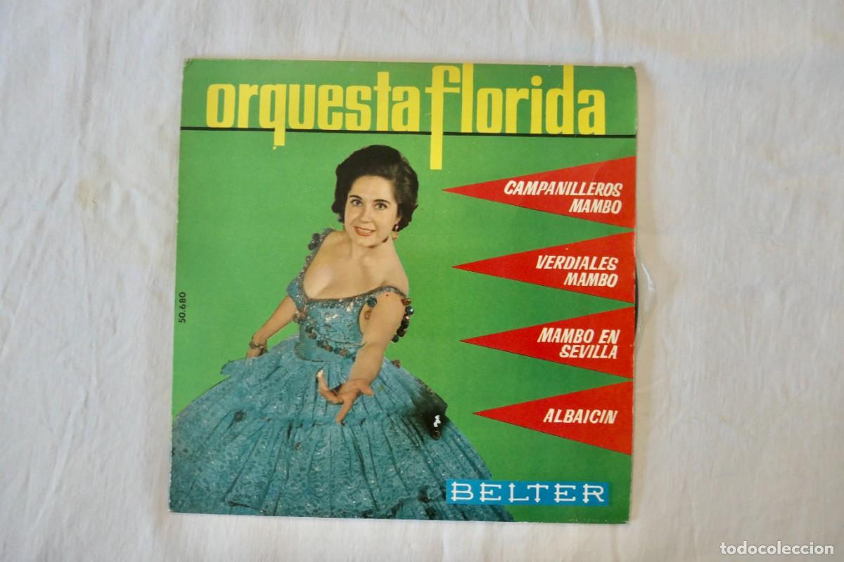 Vinyl-Schallplatten: ORQUESTA FLORIDA - VERDIALES MAMBO, CAMPANILLEROS MAMBO - VINILO EP 7&rdquo; 1963
