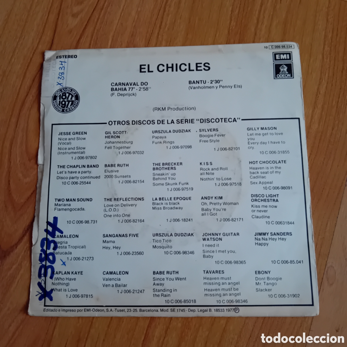 Discos de vinilo: EL CHICLES. CARNAVAL DO BAHIA 77 - Foto 2