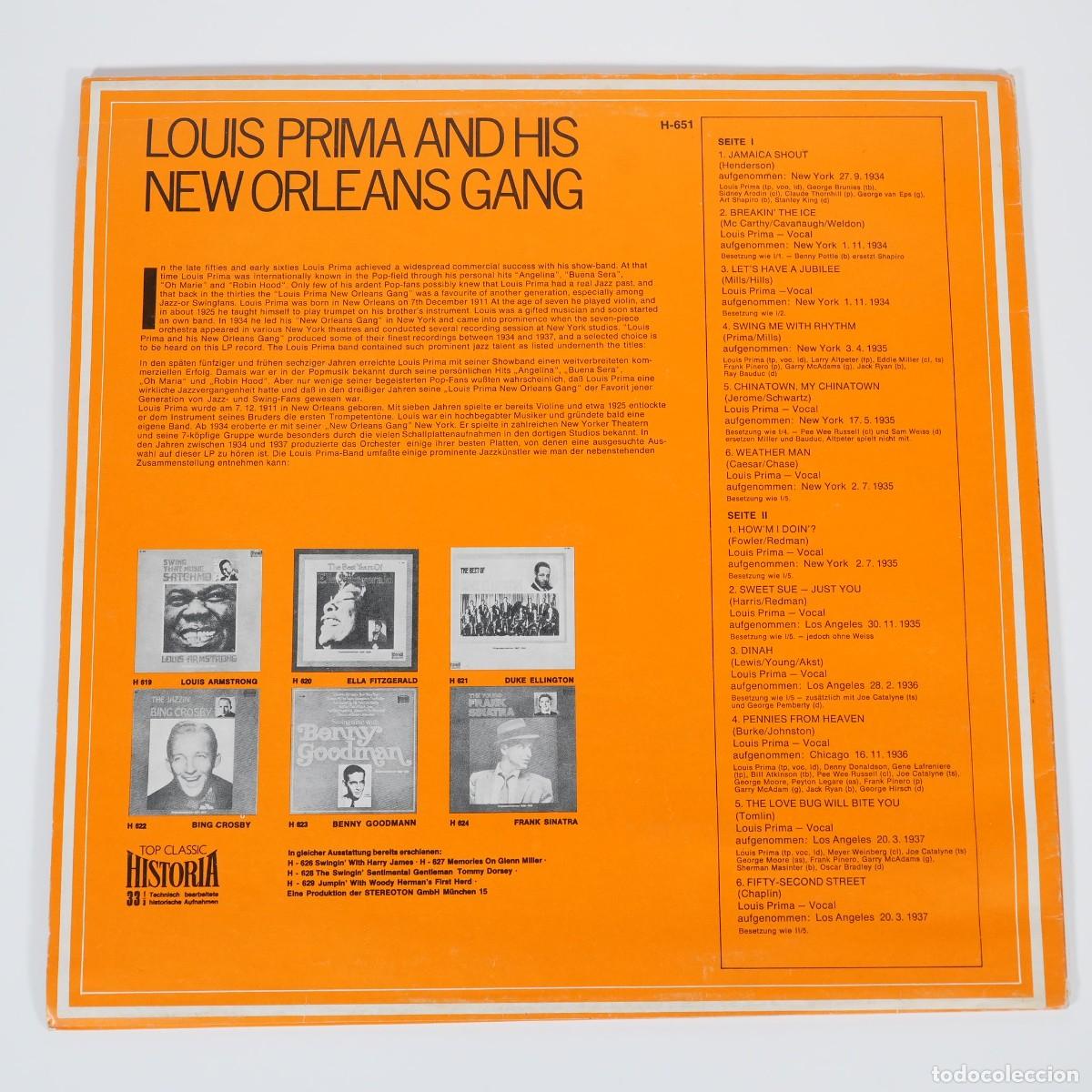 Discos de vinilo: DISCO DE VINILO - CLASSIC PRIMA - LOUIS PRIMA - Foto 2