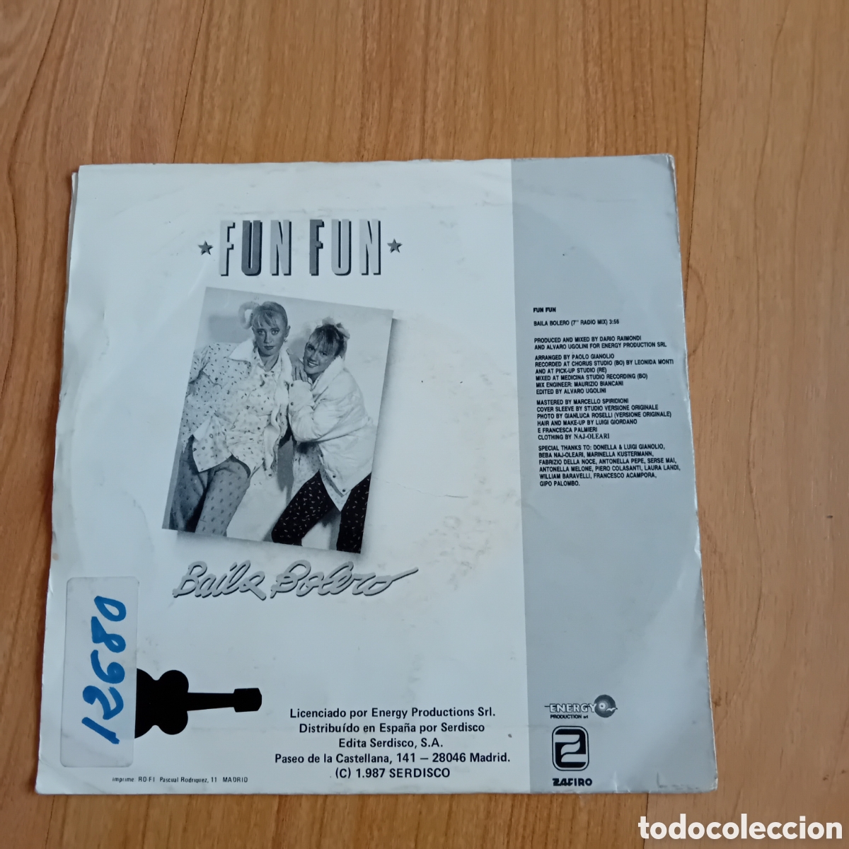 Discos de vinilo: FUN FUN. BAILA BOLERO - Foto 2