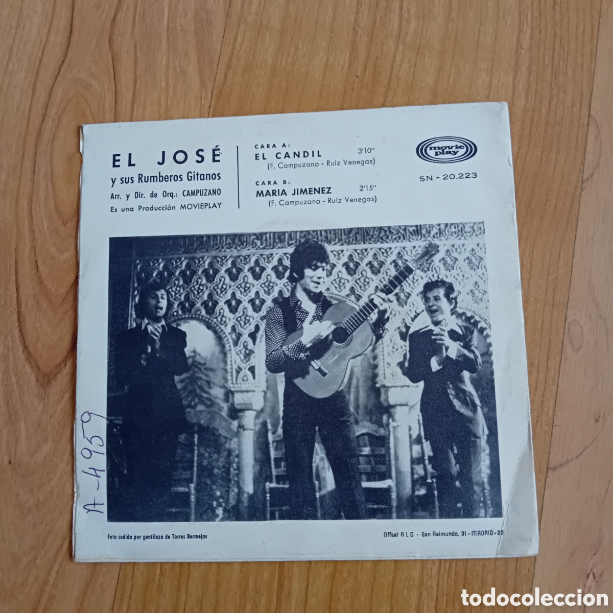Discos de vinilo: EL JOSE Y SUS RUMBEROS GITANOS. EL CANDIL - Foto 2