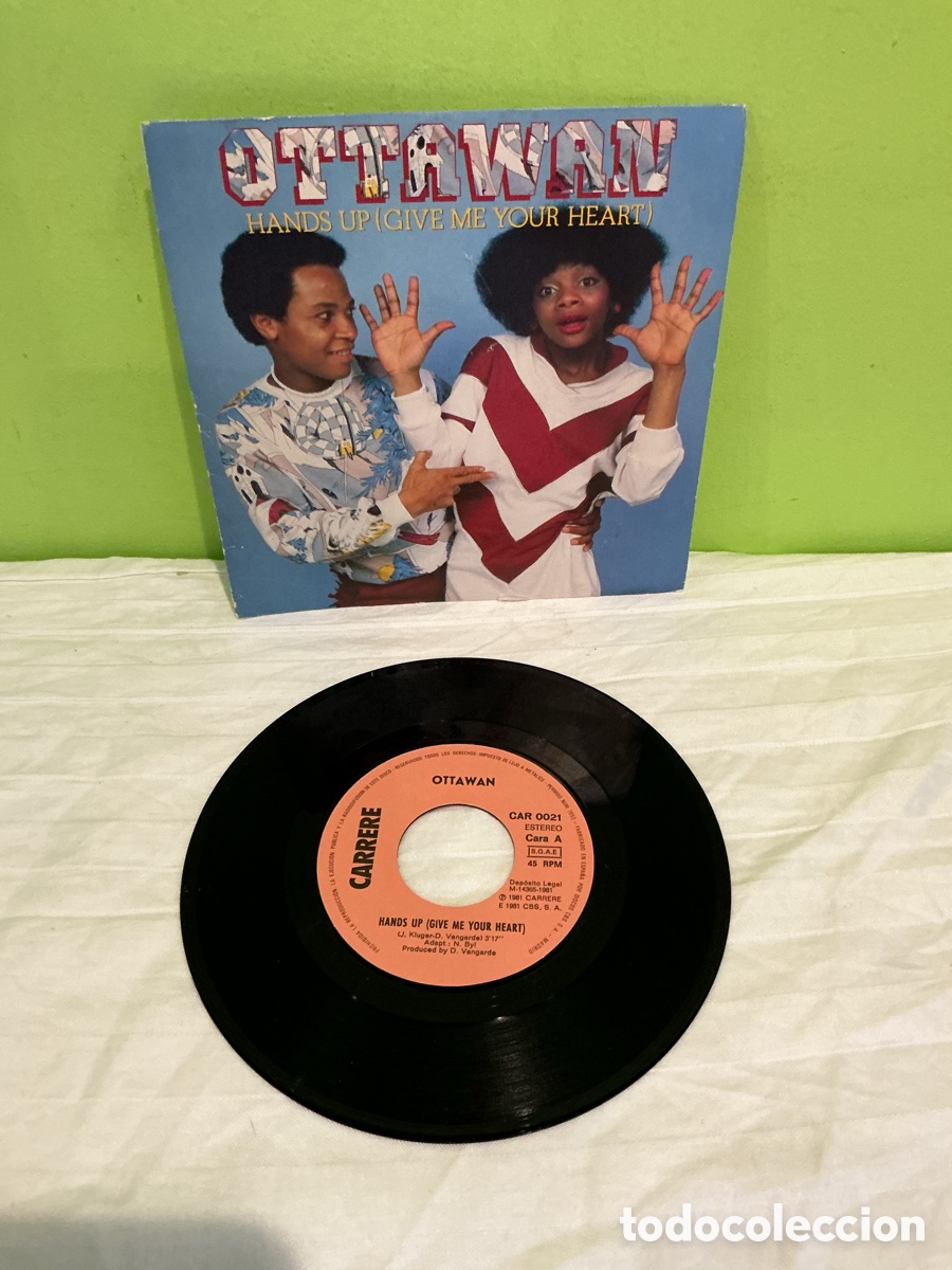 Discos de vinilo: OTTAWAN &ndash; HANDS UP &ndash; SINGLE 1981 - Foto 2