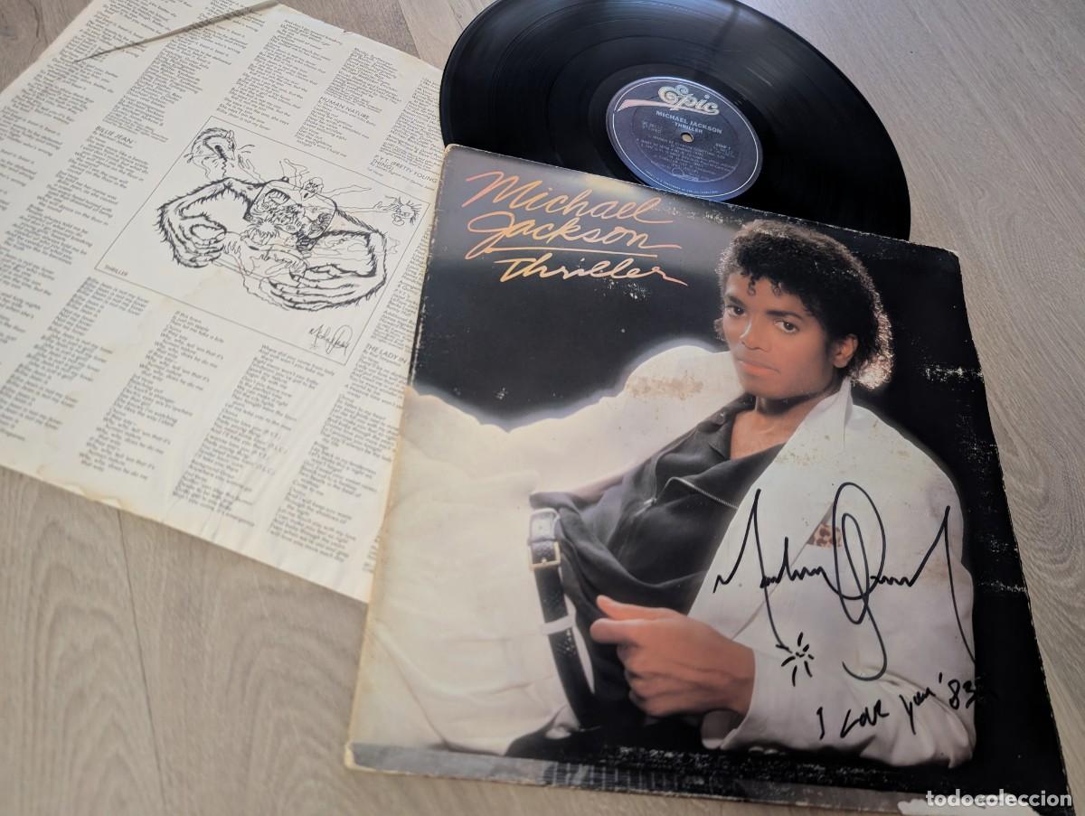 Discos de vinilo: MICHAEL JACKSON - THRILLER ..LP DE 1982 - GATEFOLD CON LETRAS DE EPIC .1&ordf; EDICION U.S.A ....FIRMADO