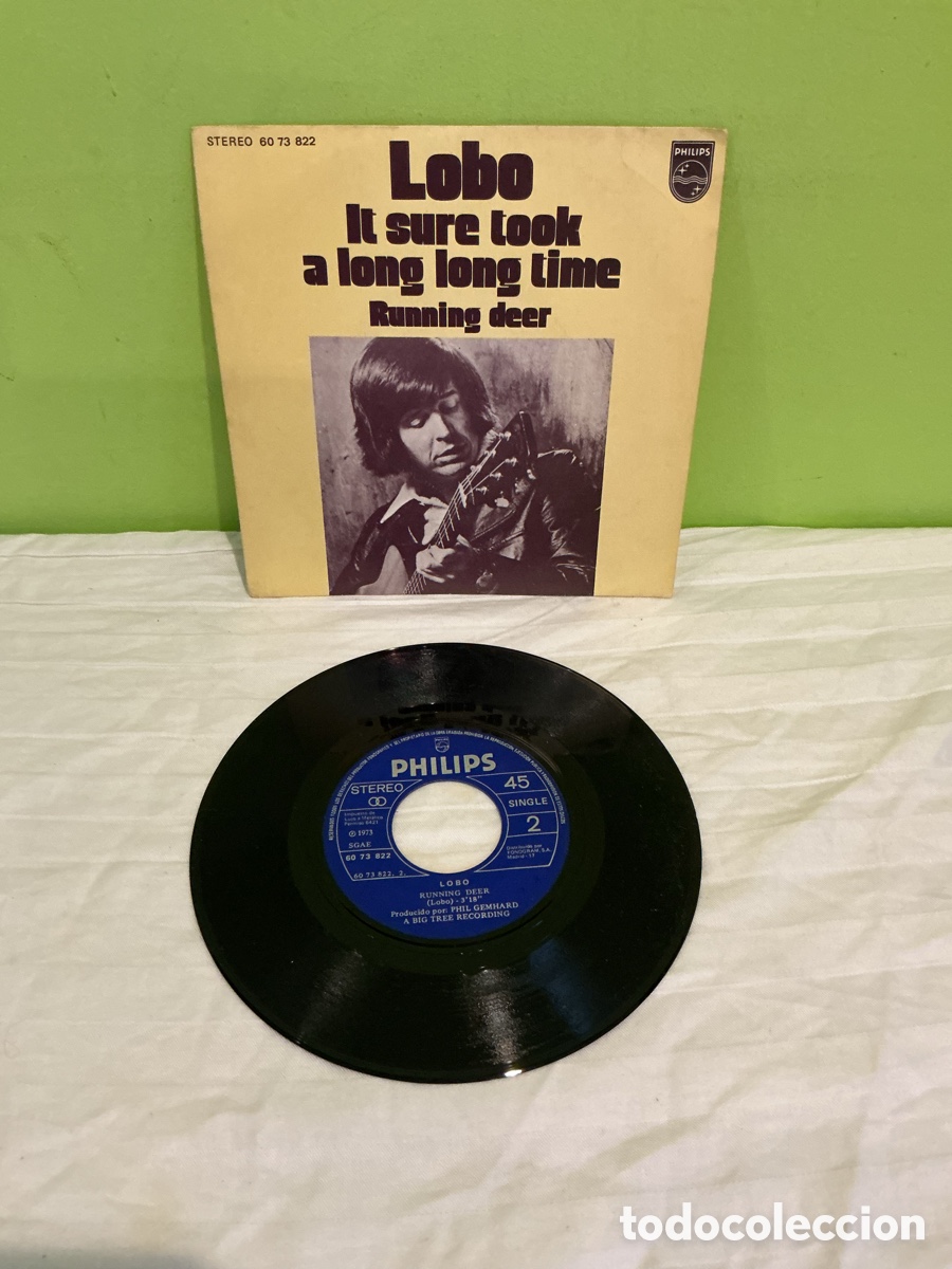 Discos de vinilo: LOBO &ndash; IT SURE TOOK A LONG LONG TIME &ndash; SINGLE 1973 - Foto 2
