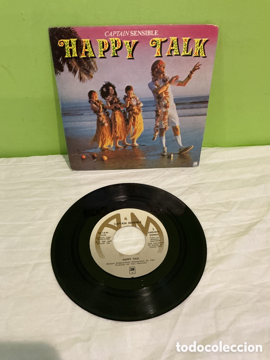 Discos de vinilo: CAPTAIN SENSIBLE &ndash; HAPPY TALK &ndash; SINGLE 1982 - Foto 2