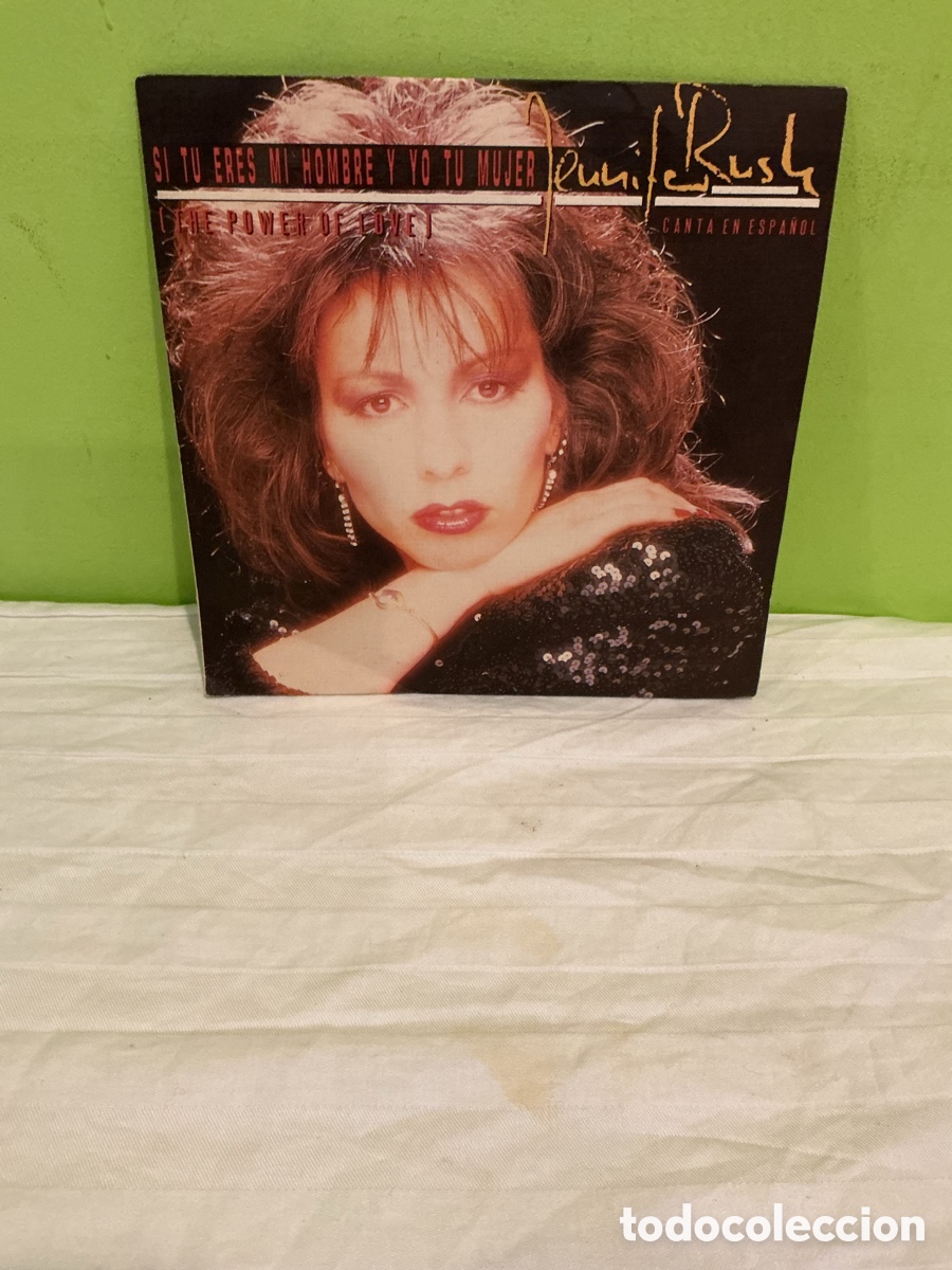 Discos de vinilo: JENNIFER RUSH &ndash; SI T&Uacute; ERES MI HOMBRE &ndash; SINGLE A&Ntilde;OS 80