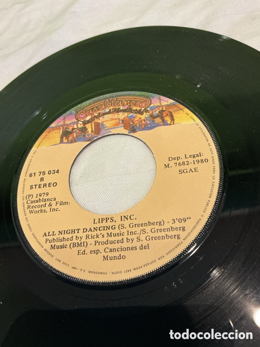 Discos de vinilo: LIPPS, INC. &ndash; FUNKYTOWN &ndash; SINGLE 1980 - Foto 4