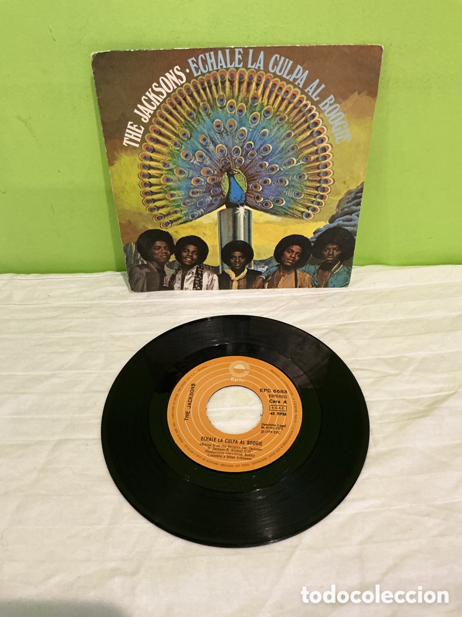 Discos de vinilo: THE JACKSONS &ndash; &Eacute;CHALE LA CULPA AL BOOGIE &ndash; SINGLE 1978 - Foto 2