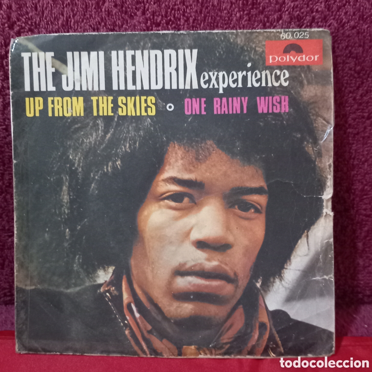 Discos de vinilo: SINGLE JIMI HENDRIX EXPERIENCE/UP FROM THE SKIES+ONE RAINY WISH(1968 SPAIN POLYDOR)