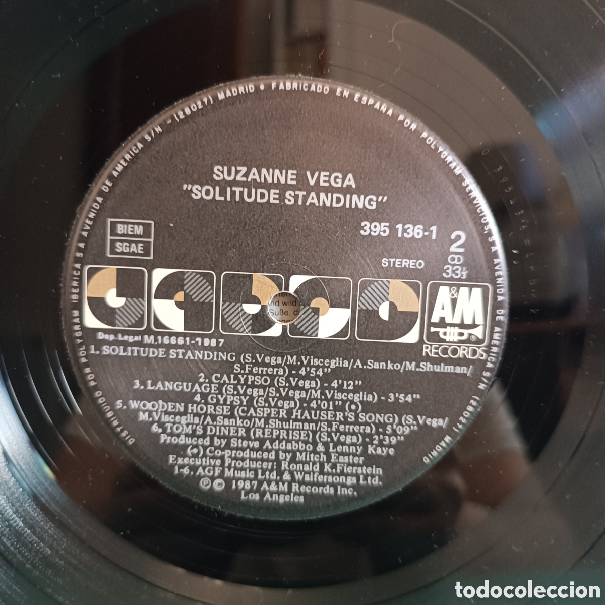 Discos de vinilo: SUZANNE VEGA. SOLITUDE STANDING. LP. 1987 - Foto 6