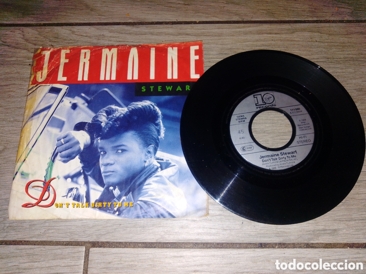 Discos de vinilo: JERMAINE STEWART - DON'T TALK DIRTY TO ME - SINGLE - EUROPA - 10 RECORDS - CC -