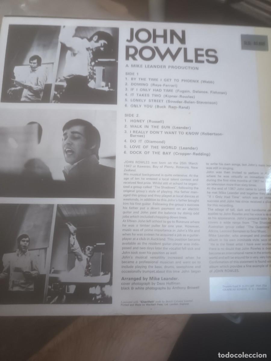 Discos de vinilo: DISCO LP JOHN ROWLES - Foto 2