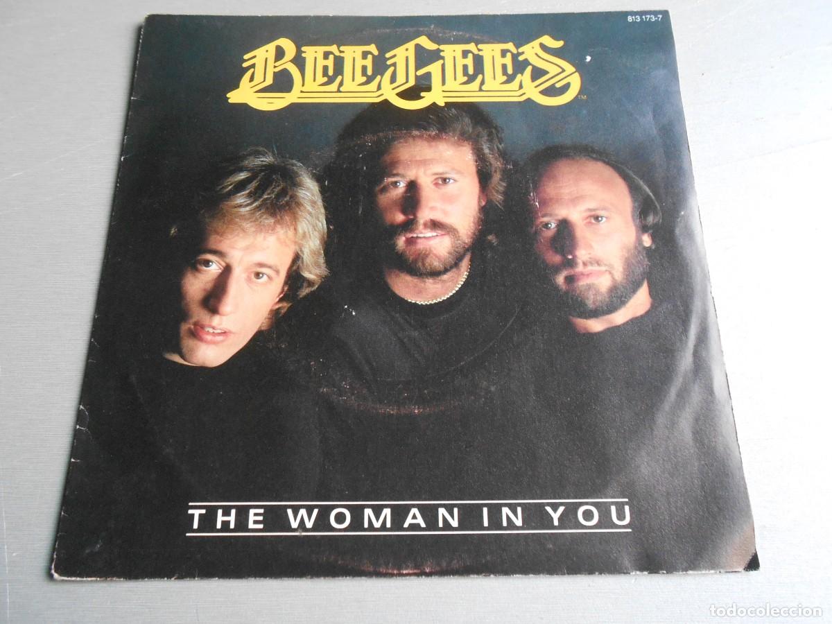 Discos de vinilo: BEE GEES, SG, THE WOMAN IN YOU + 1, A&Ntilde;O 1983, RSO 813.173-7, MADE IN FRANCE