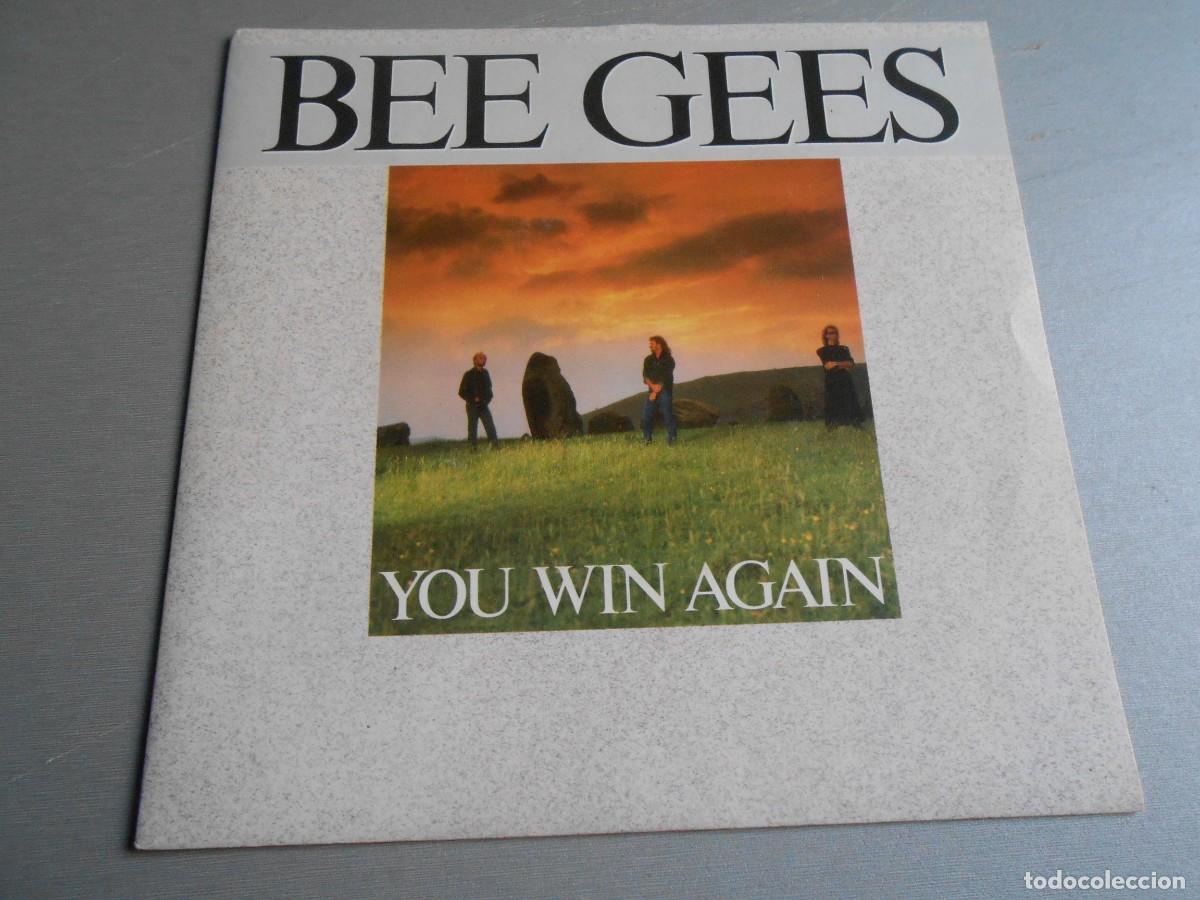 Discos de vinilo: BEE GEES, SG, YOU WIN AGAIN + 1, A&Ntilde;O 1987, WB RECORDS 928.351-7, MADE IN FRANCE