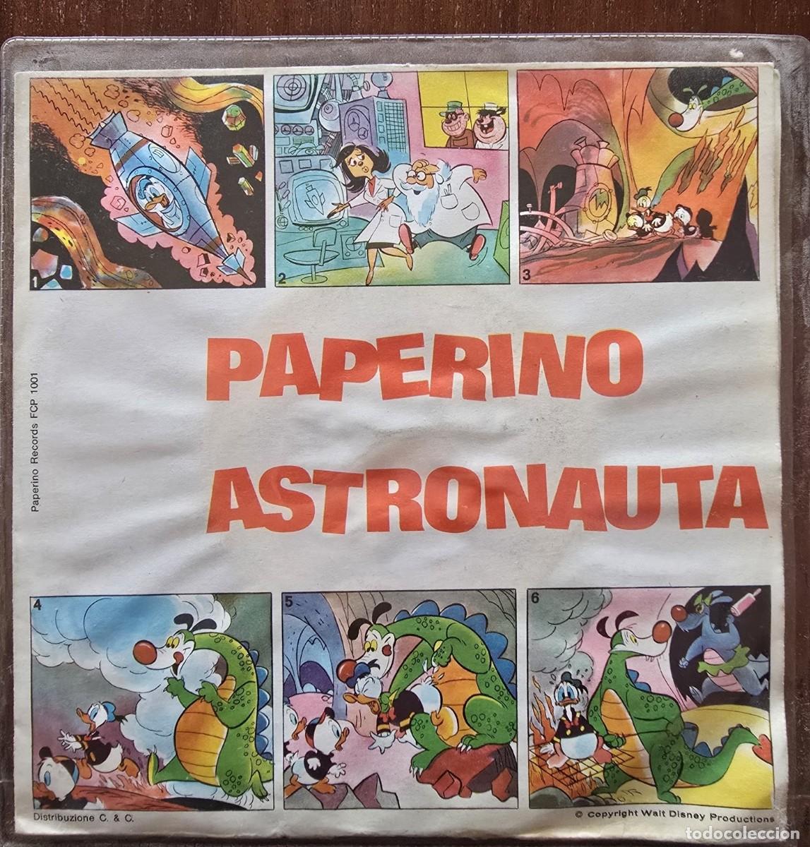 Vinyl records: Disco Single.Donald Duck.Paperino Astronauta.Walt Disney