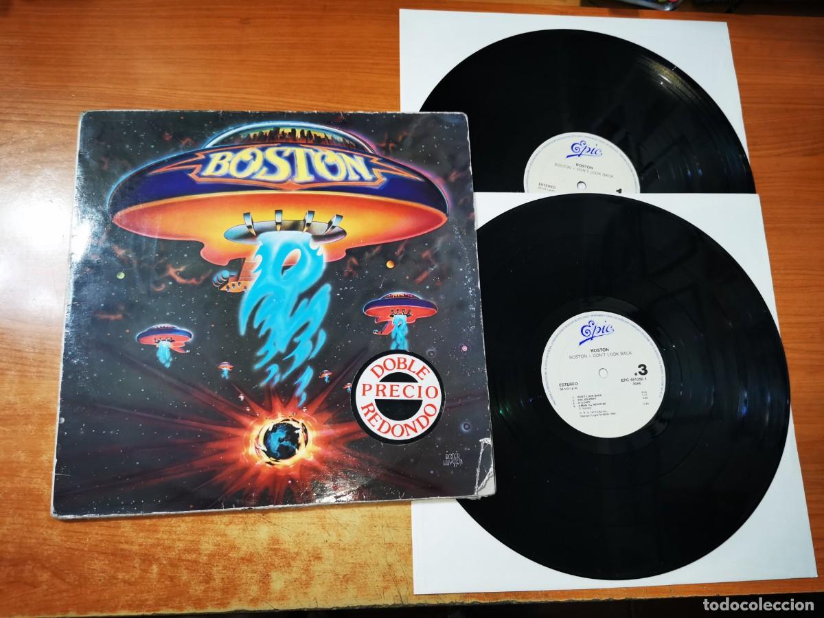 Discos de vinil: BOSTON Boston + Don't look back 2 LP VINILO DEL A&Ntilde;O 1976 GATEFOLD CON SELLLO PROMO CONTIENE 16 TEMAS