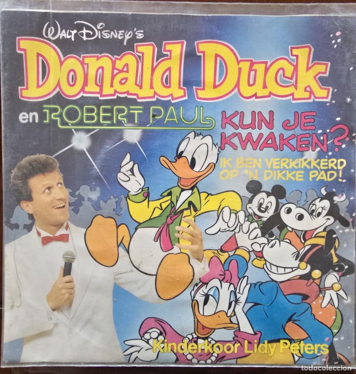 Discos de vinilo: Disco Single.Donald Duck en Robert Paul.Kun Je Kwaken