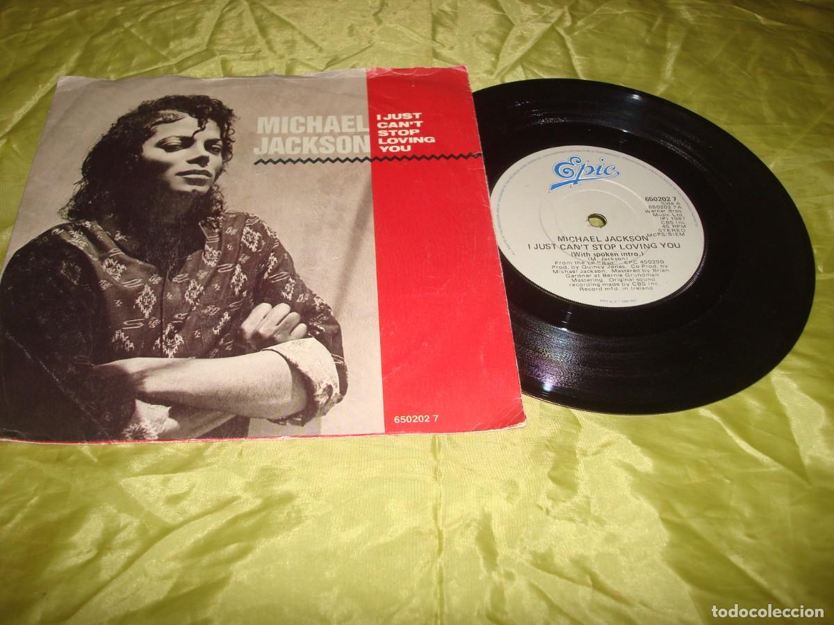 Discos de vinilo: MICHAEL JACKSON WITH SIEDAH GARRET. I JUST CAN&acute;T STOP LOVING YOU. EPIC, 1987. EDC. UK