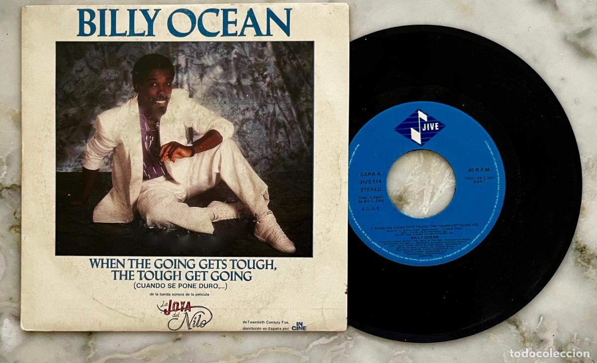 Dischi in vinile: BILLY OCEAN. WHEN THE GOING GET TOUGH.... DE LA PELICULA LA JOYA DEL NILO. SINGLE 1986 UK