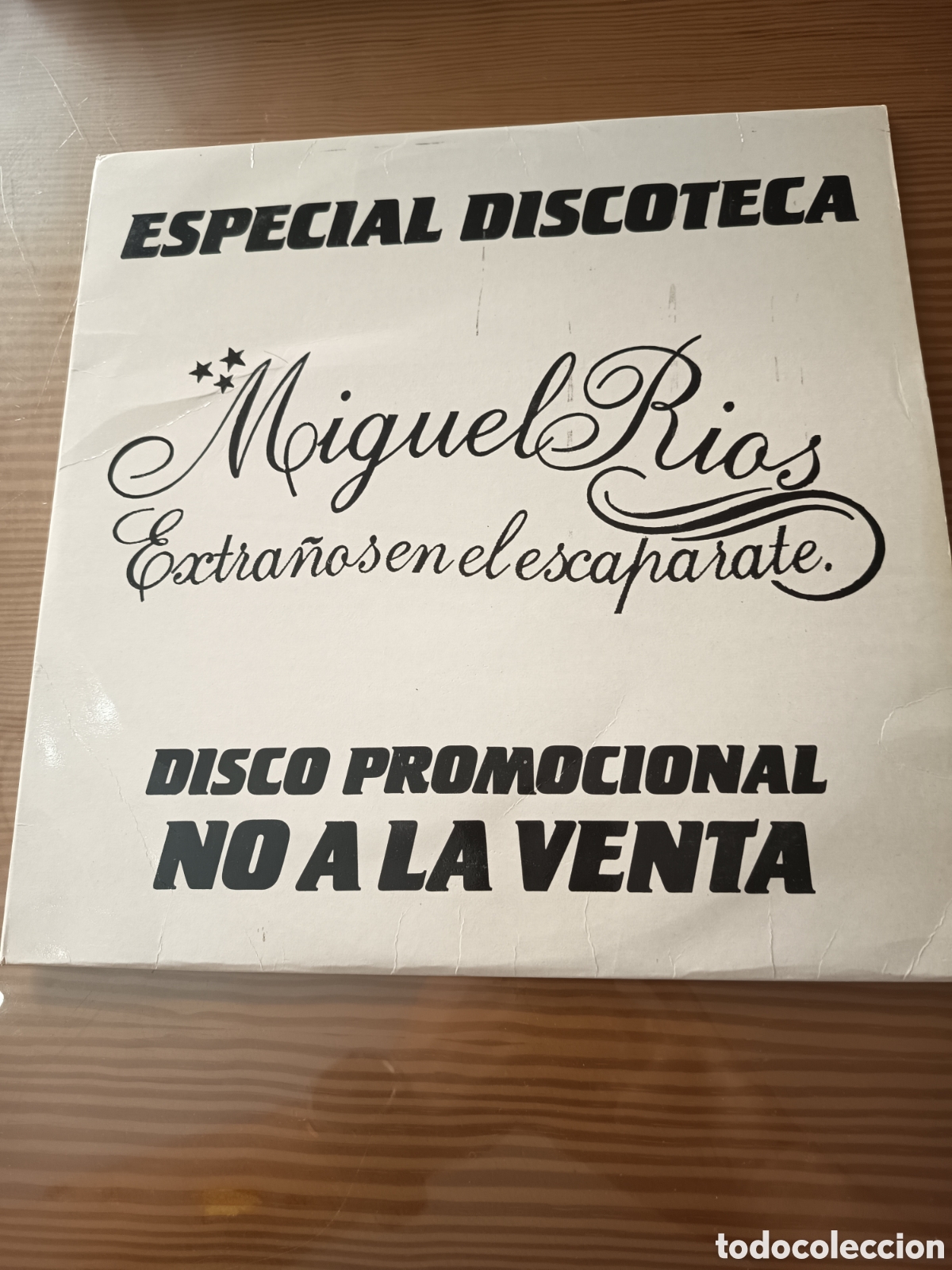Discos de vinil: Disco vinilo promocional de Miguel R&iacute;os &rdquo; Extra&ntilde;os en El Escaparate &rdquo; ,especial discotecas