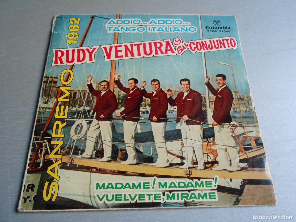 Disques de vinyle: RUDY VENTURA y su Conjunto, EP, ADDIO... ADDIO... + 3, A&Ntilde;O 1961, COLUMBIA, ECGE 71.646