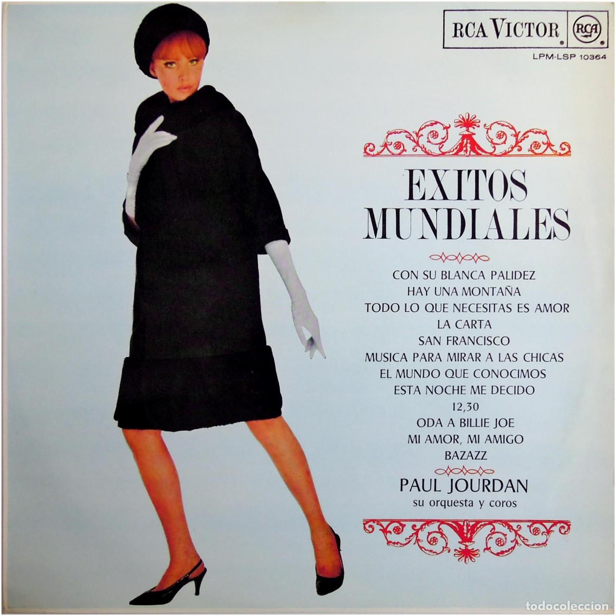 Discos de vinilo: Paul Jourdan, su orquesta y coros - Exitos Mundiales de 1967 - LP Spain 1968 - RCA Victor - VG+/VG+