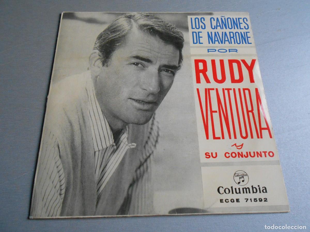 Disques de vinyle: RUDY VENTURA y su Conjunto, EP, LOS CA&Ntilde;ONES DE NAVARONE + 3, A&Ntilde;O 1961, COLUMBIA, ECGE 71.592