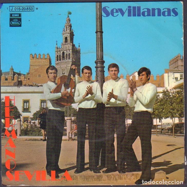 Disques de vinyle: HERMANOS SEVILLA - SEVILLANAS / LA REINA DE TRIANA, RINCONES DE MI SEVILLA.../ EP EMI 1971 RF-8047