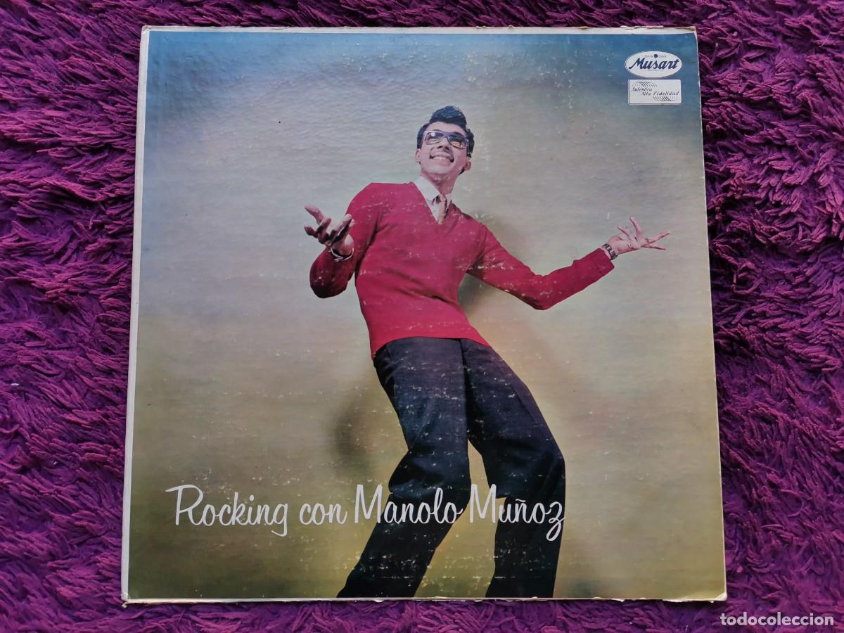 Discos de vinilo: Manolo Mu&ntilde;oz &ndash; Rocking Con Manolo Mu&ntilde;oz Vinilo LP Venezuela ED 595