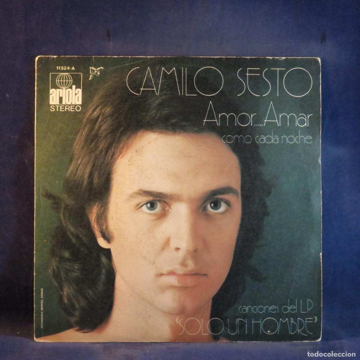 Vinyl records: CAMILO SESTO - AMOR... AMAR/COMO CADA NOCHE - SINGLE