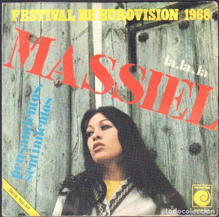 Vinyl records: MASSIEL - LA, LA, LA (EUROVISION 1968) / PENSAMIENTOS, SENTIMIENTOS / SINGLE NOVOLA 1968 RF-8071