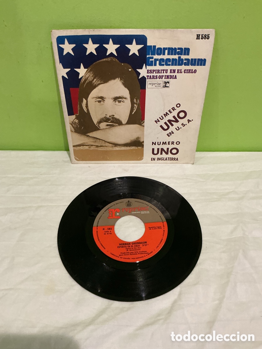 Discos de vinilo: NORMAN GREENBAUM &ndash; ESP&Iacute;RITU EN EL CIELO &ndash; SINGLE 1970 - Foto 2