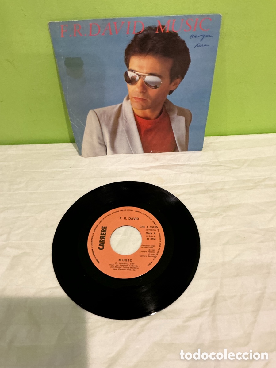 Discos de vinilo: F. R. DAVID &ndash; MUSIC &ndash; SINGLE 1983 - Foto 2