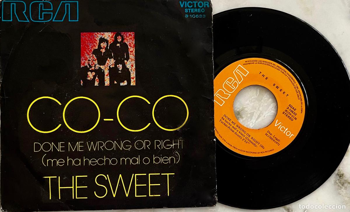 Discos de vinilo: THE SWEET. CO-CO. SINGLE ORIGINAL ESPA&Ntilde;A 1971