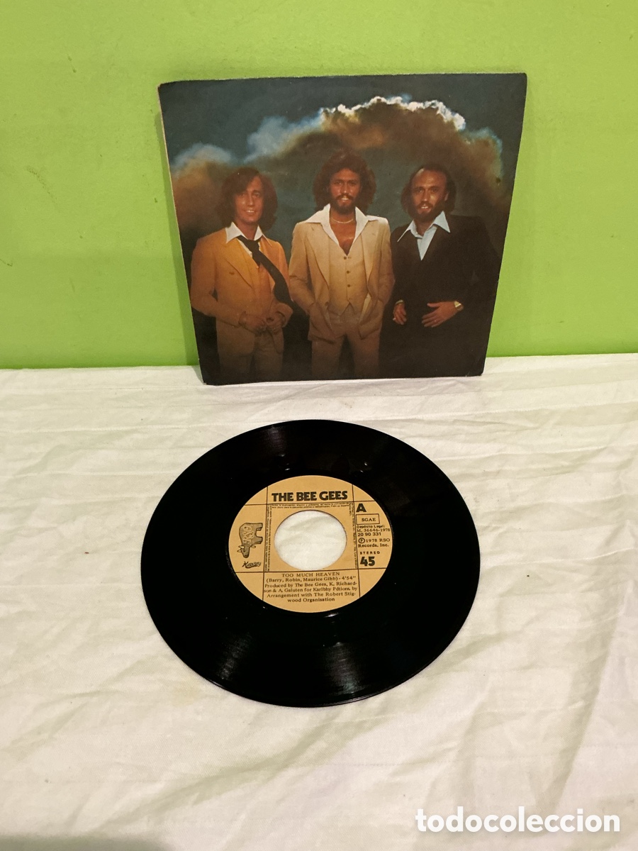 Discos de vinilo: BEE GEES &ndash; TOO MUCH HEAVEN &ndash; SINGLE 1978 - Foto 2