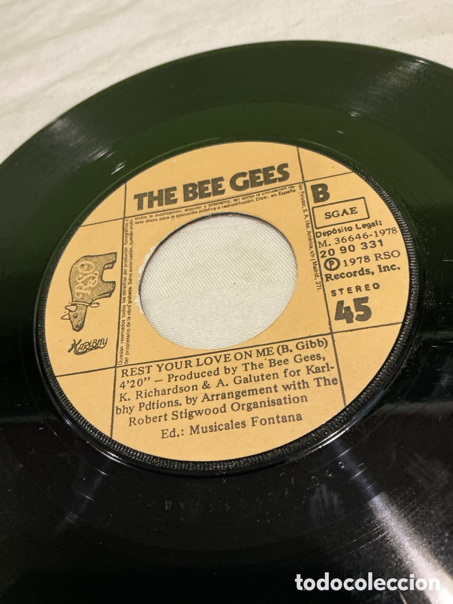 Discos de vinilo: BEE GEES &ndash; TOO MUCH HEAVEN &ndash; SINGLE 1978 - Foto 4