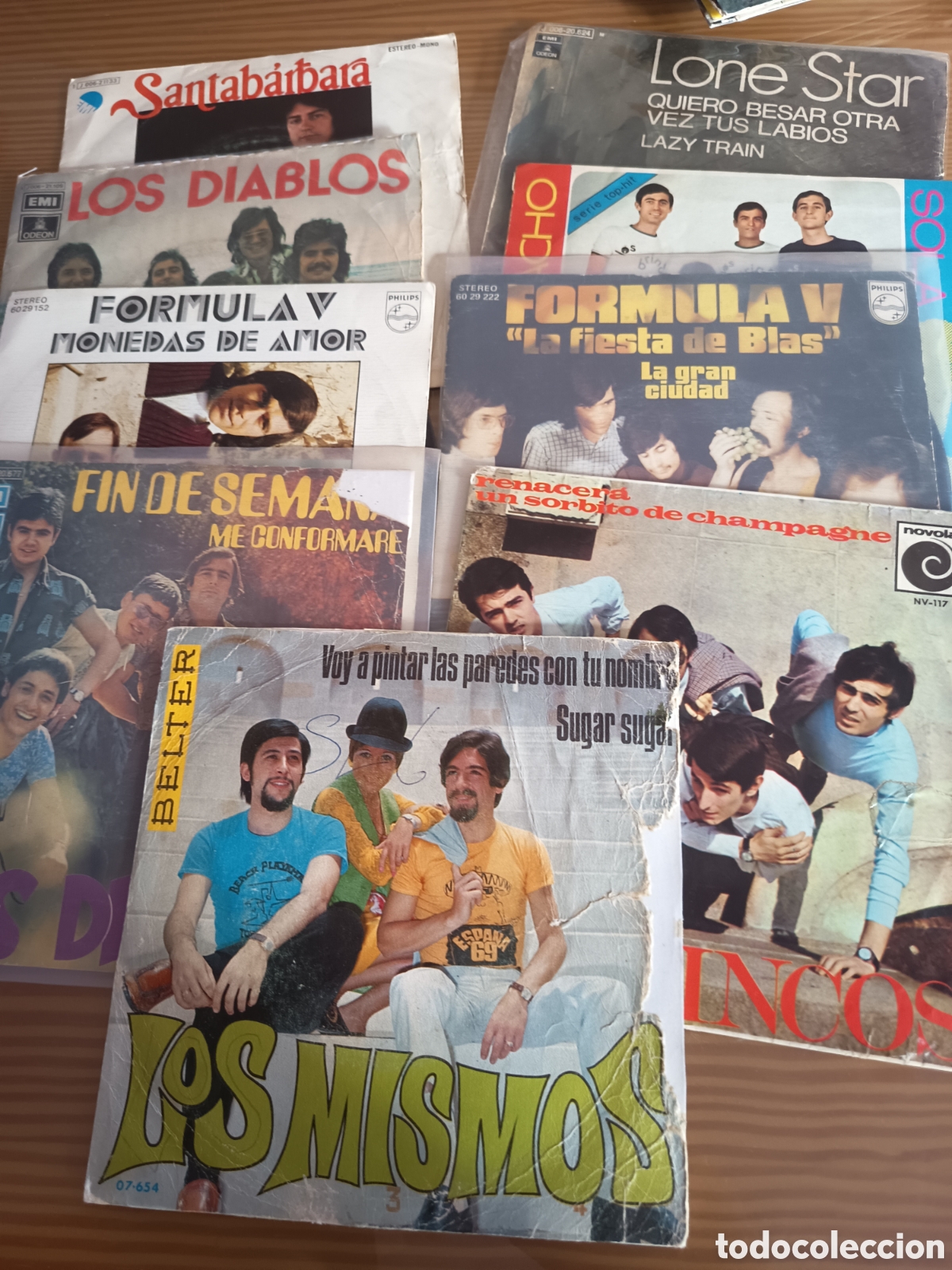 Discos de vinilo: Lote de 9 singles de vinilo de grupos espa&ntilde;oles de los 60