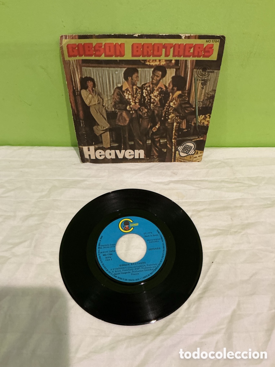 Discos de vinilo: GIBSON BROTHERS &ndash; HEAVEN &ndash; SINGLE 1978 - Foto 2