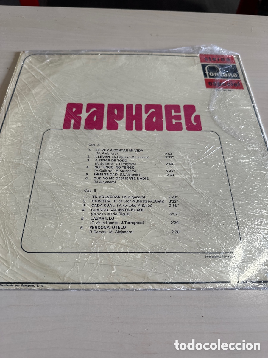 Discos de vinilo: VIN8228 raphael vinilo segunda mano - Foto 2